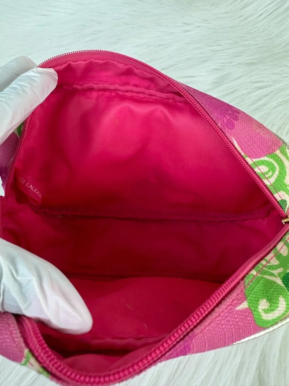 Lilly Pulitzer for Estée Lauder Floral Cosmetic Case Zip Travel Toiletry Bag